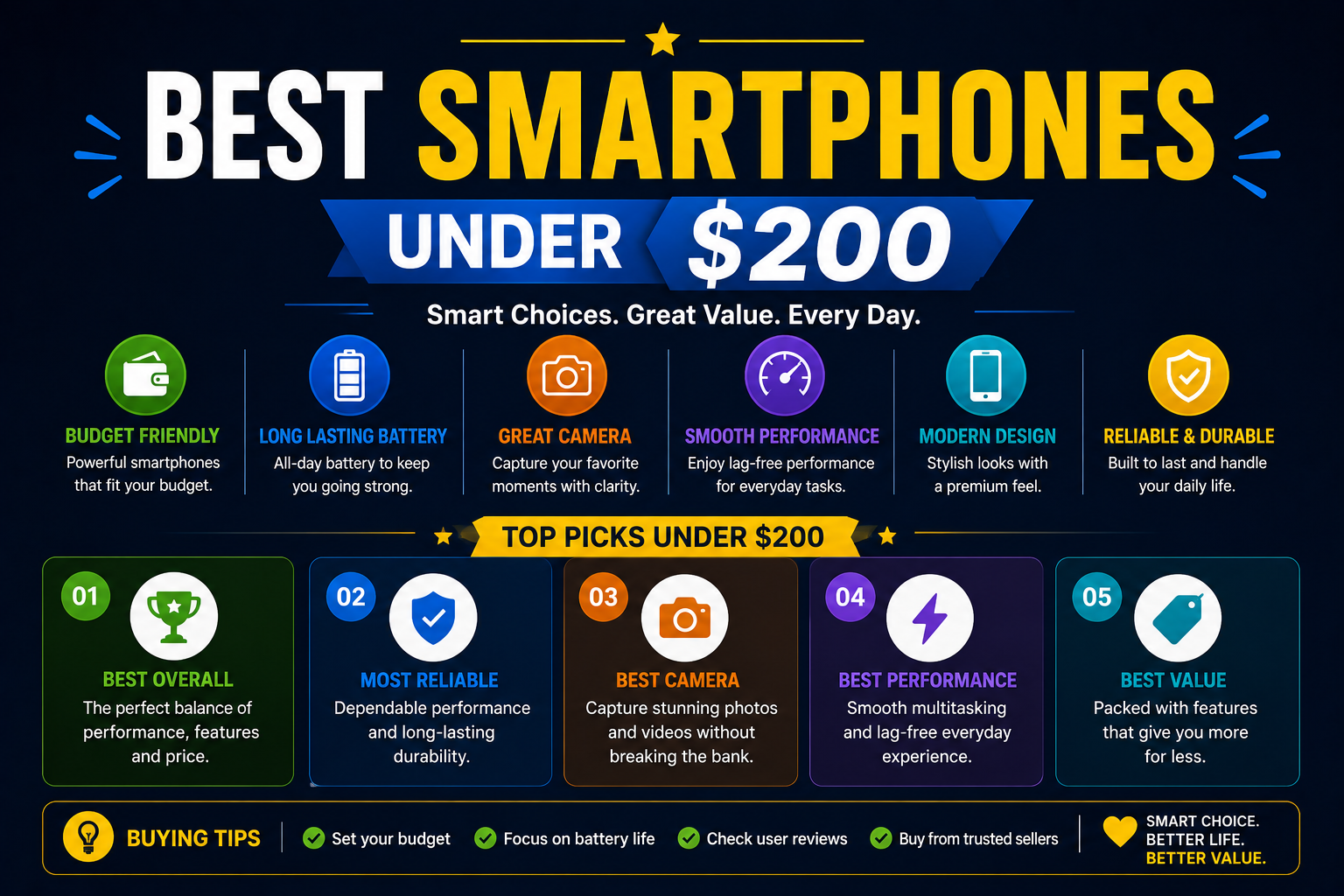 best smartphones under $200